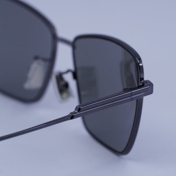 Bottega Veneta BV1195S 001 Sunglasses Ruthenium Square Frame, Grey Lenses - Picture 5 of 11